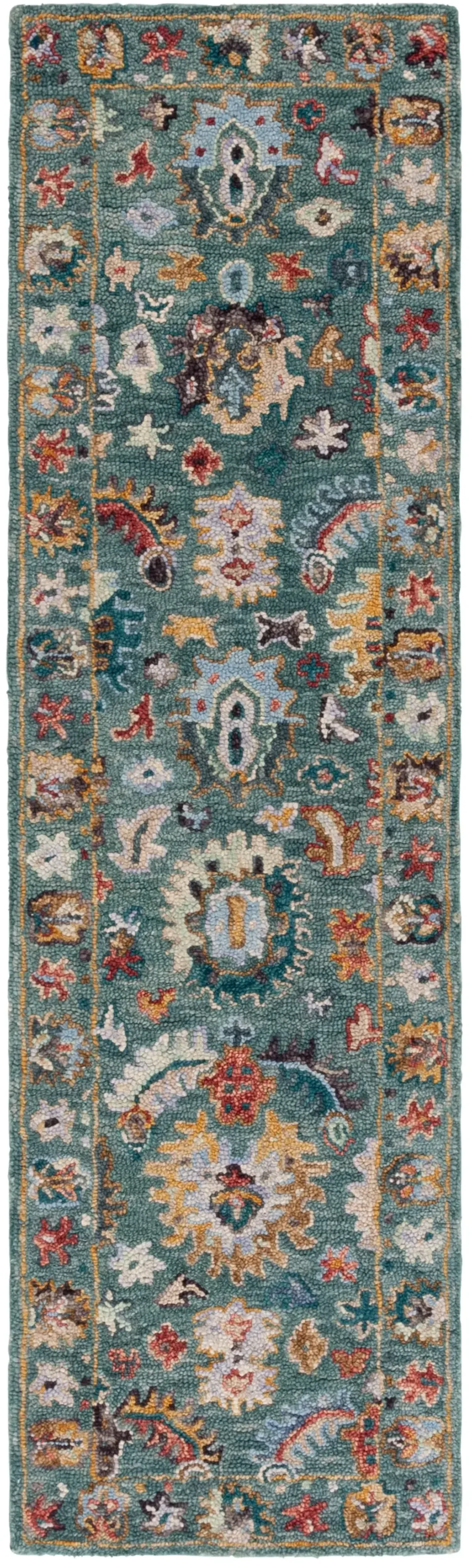 BLOSSOM 472 BLUE  2'-3' x 8' Runner Rug