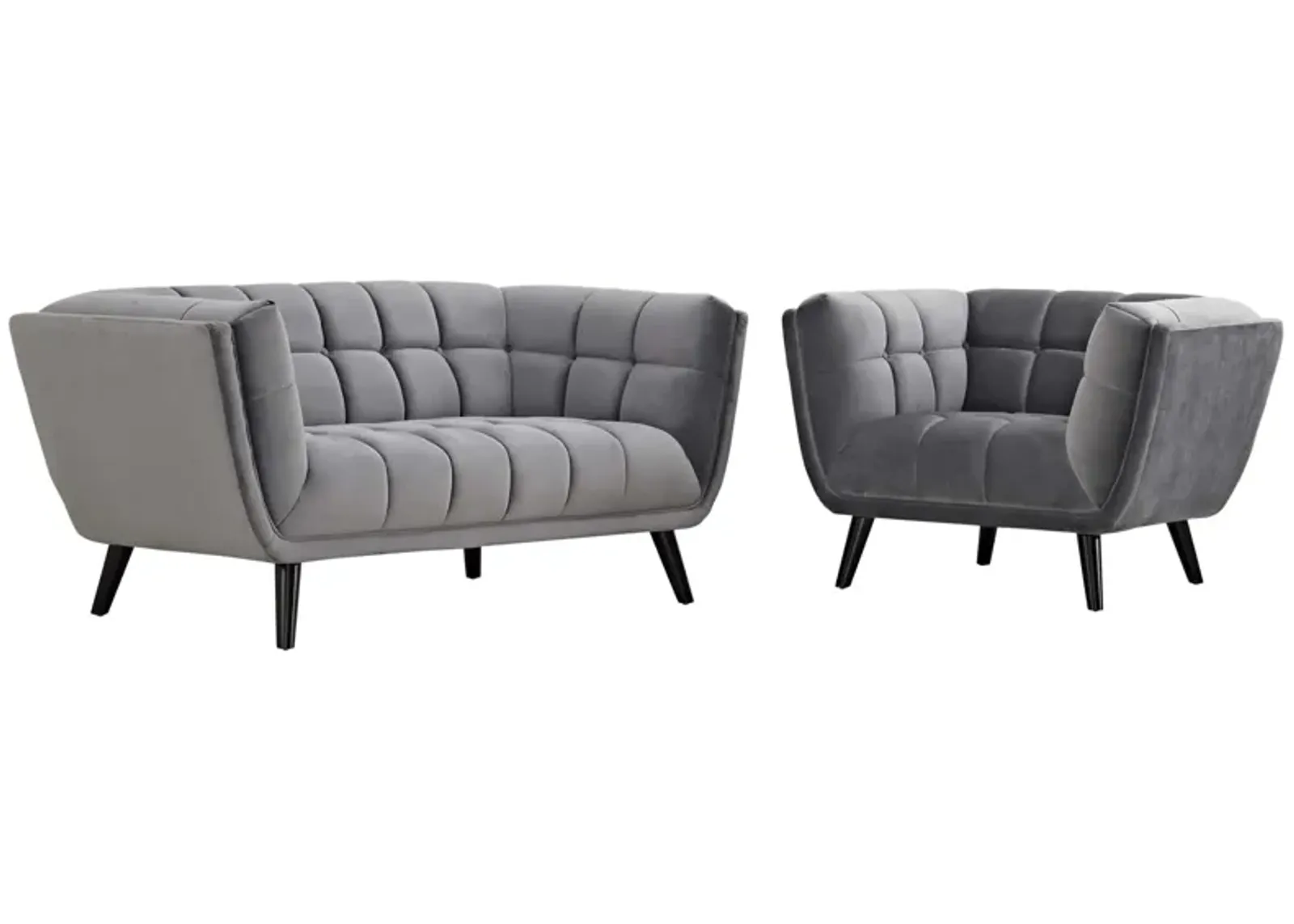 Bestow 2 Piece Performance Velvet Loveseat and Armchair Set