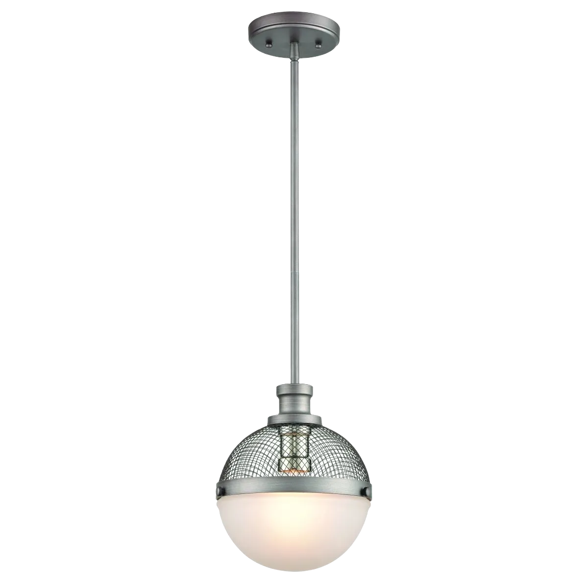 Calabria 9" Wide 1-Light Mini Pendant - Weathered Zinc