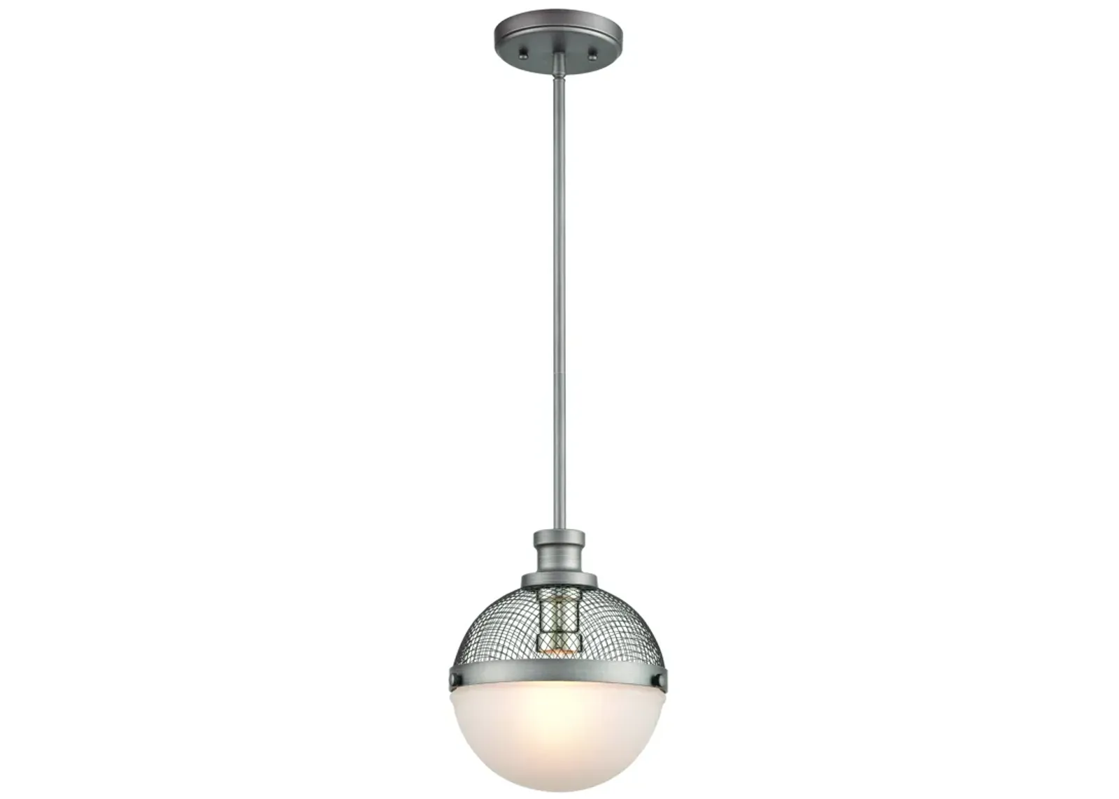 Calabria 9" Wide 1-Light Mini Pendant - Weathered Zinc