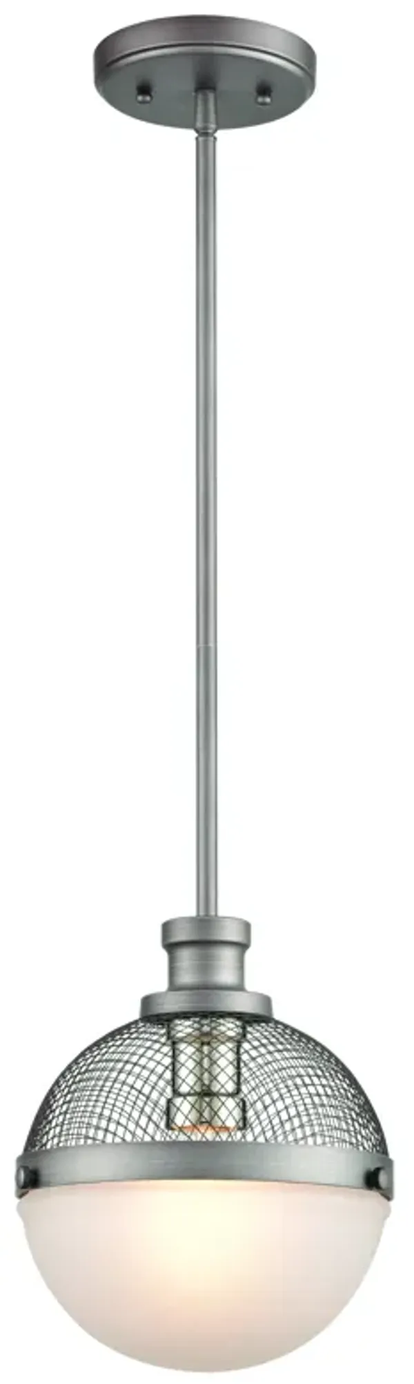 Calabria 9" Wide 1-Light Mini Pendant - Weathered Zinc