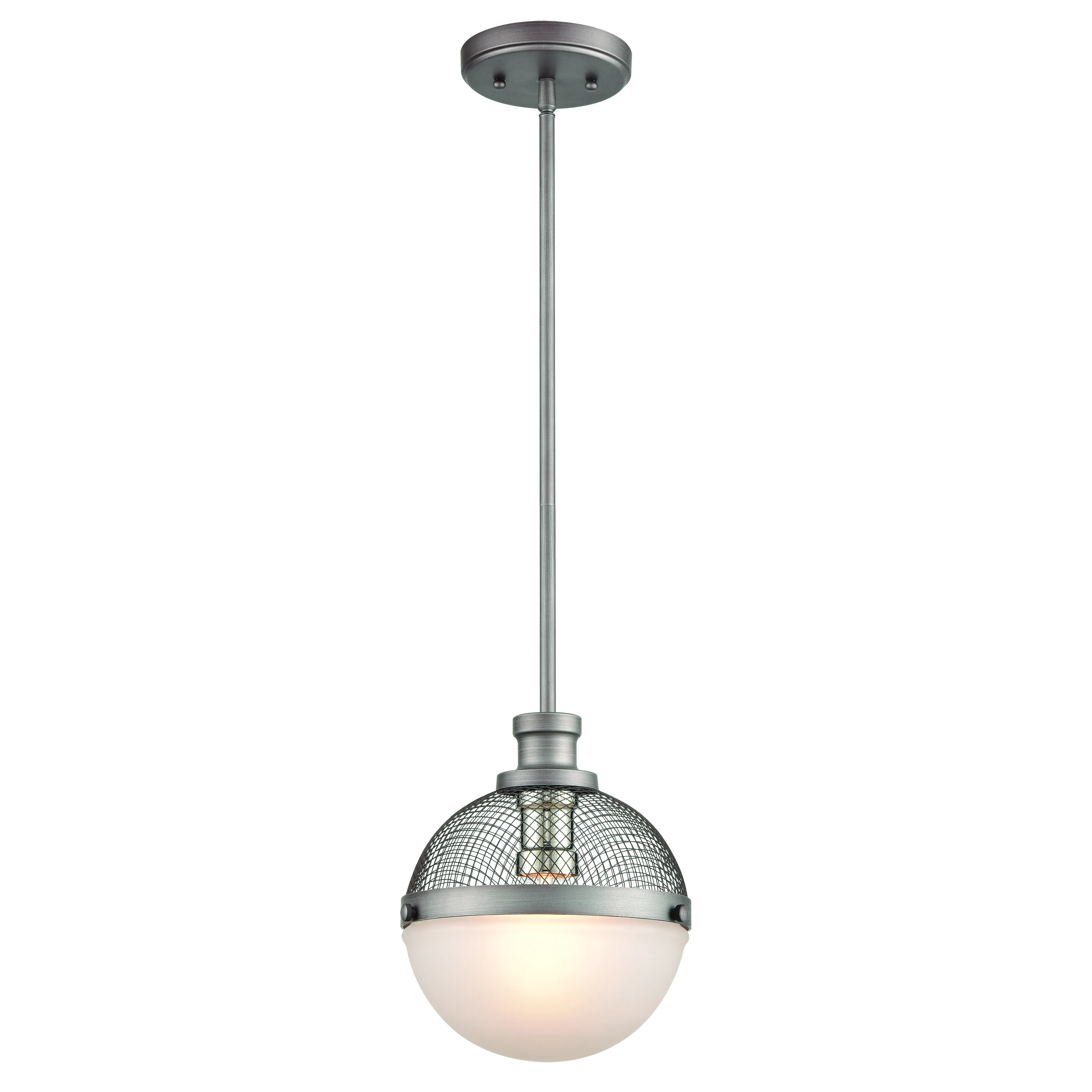 Calabria 9" Wide 1-Light Mini Pendant - Weathered Zinc