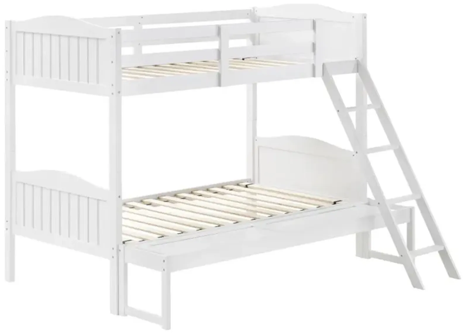 Arlo Twin Over Full Bunk Bed with Ladder White