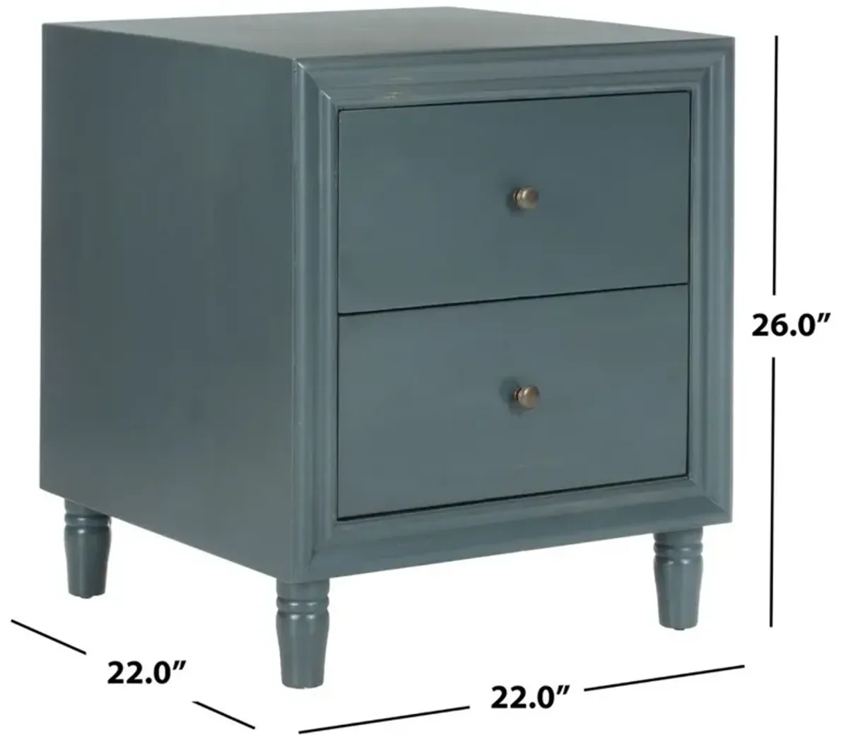 BLAISE NIGHTSTAND WITH STORAGE DRAWERS 