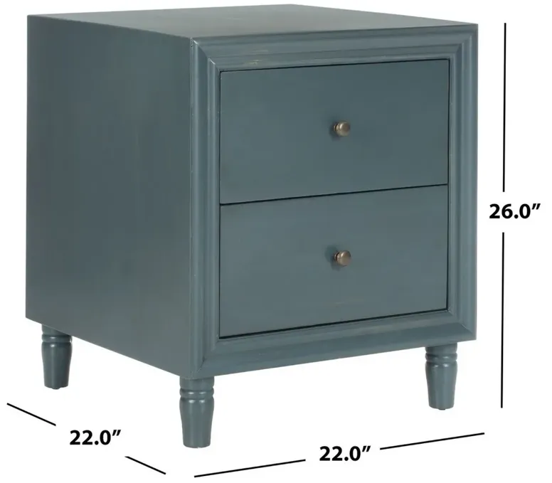 BLAISE NIGHTSTAND WITH STORAGE DRAWERS 