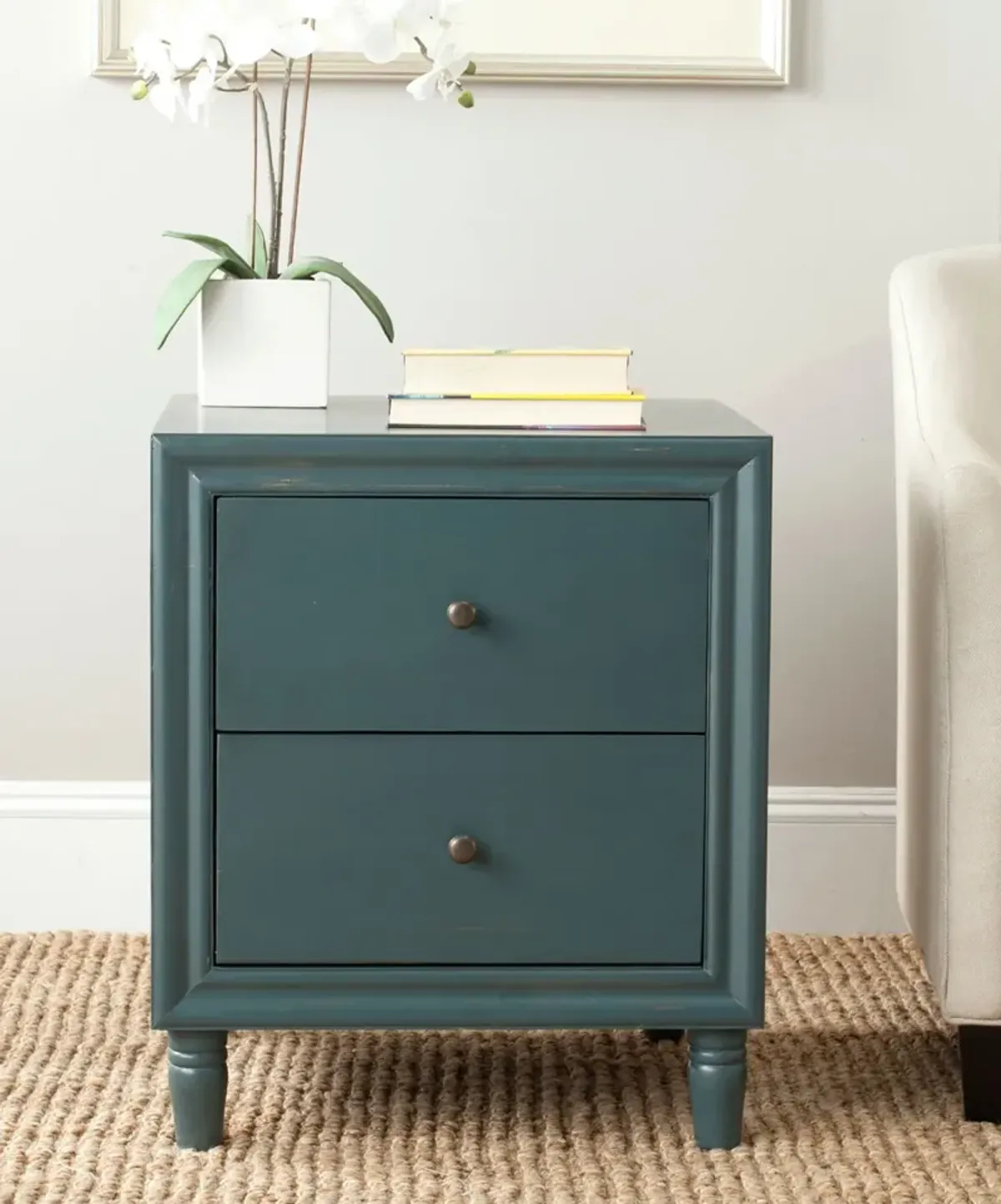 BLAISE NIGHTSTAND WITH STORAGE DRAWERS 