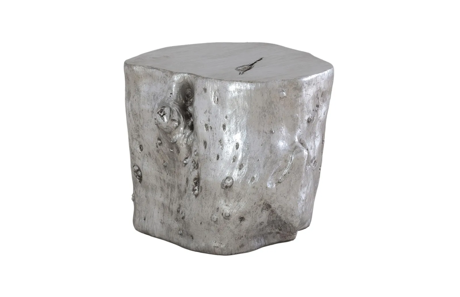 Log Stool, Silver Leaf, LG