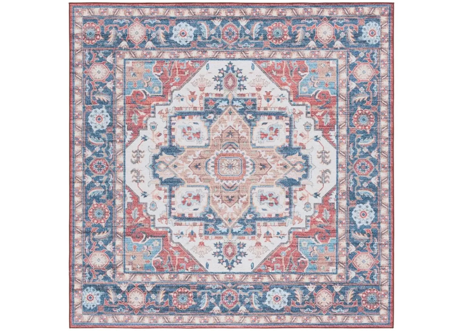 TUCSON 913 RUST  4' x 4' Square Square Rug