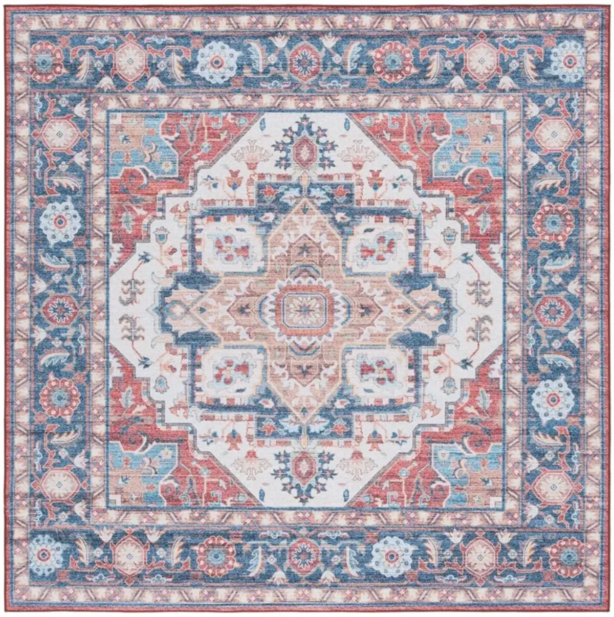 TUCSON 913 RUST  4' x 4' Square Square Rug