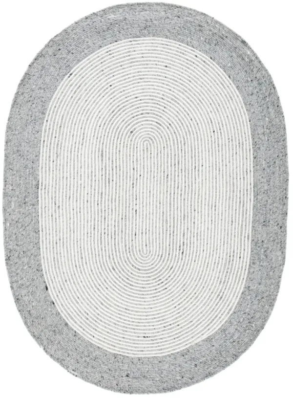BRAIDED Hand Woven 3' x 5' Oval area rug
