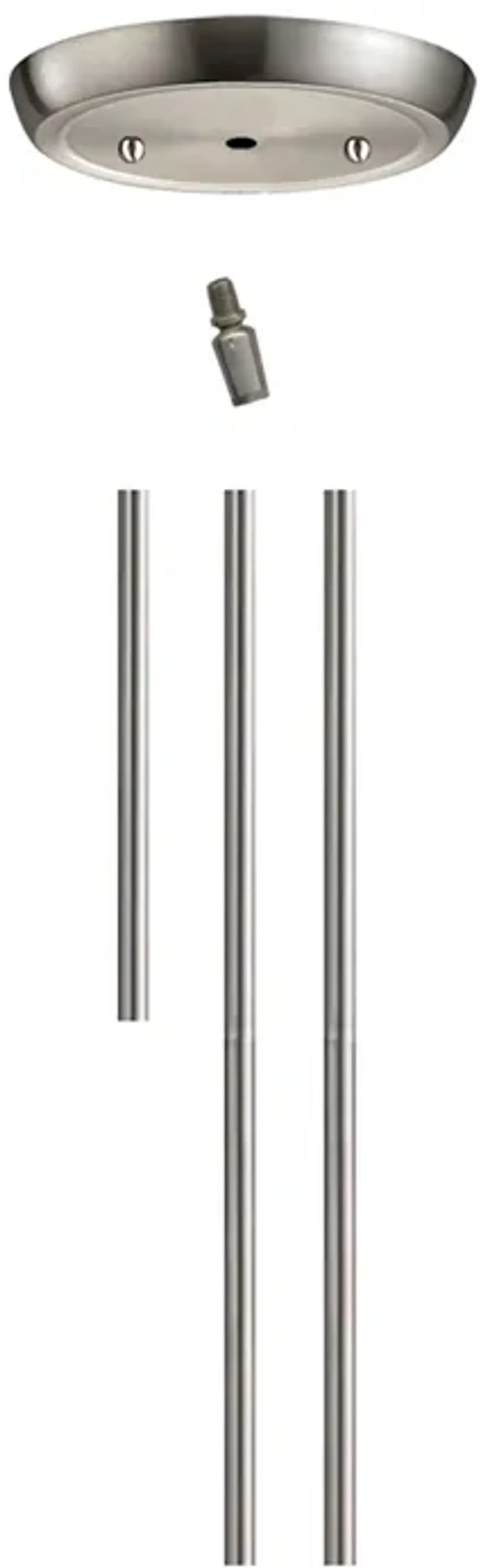 Rod Kit 1x6-inch, 2x12-inch Extensions - Satin Nickel