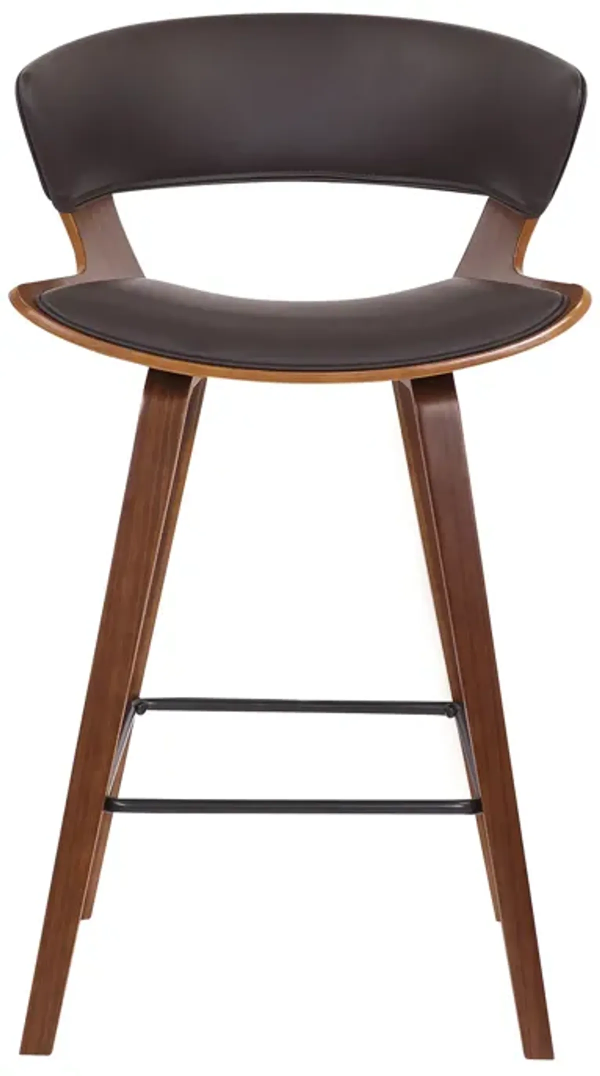 Jagger Modern 26" Wood and Faux Leather Counter Height Bar Stool