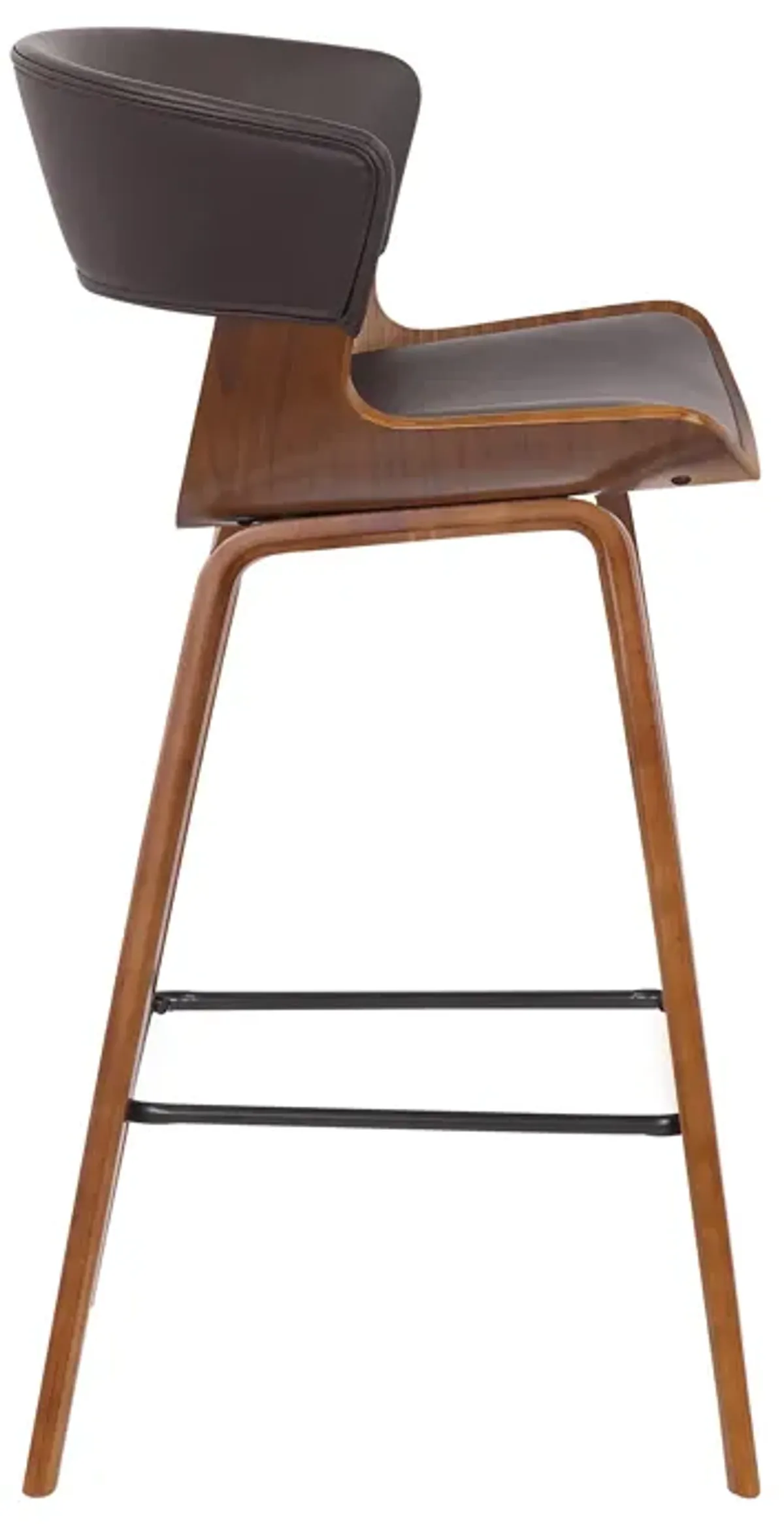 Jagger Modern 26" Wood and Faux Leather Counter Height Bar Stool