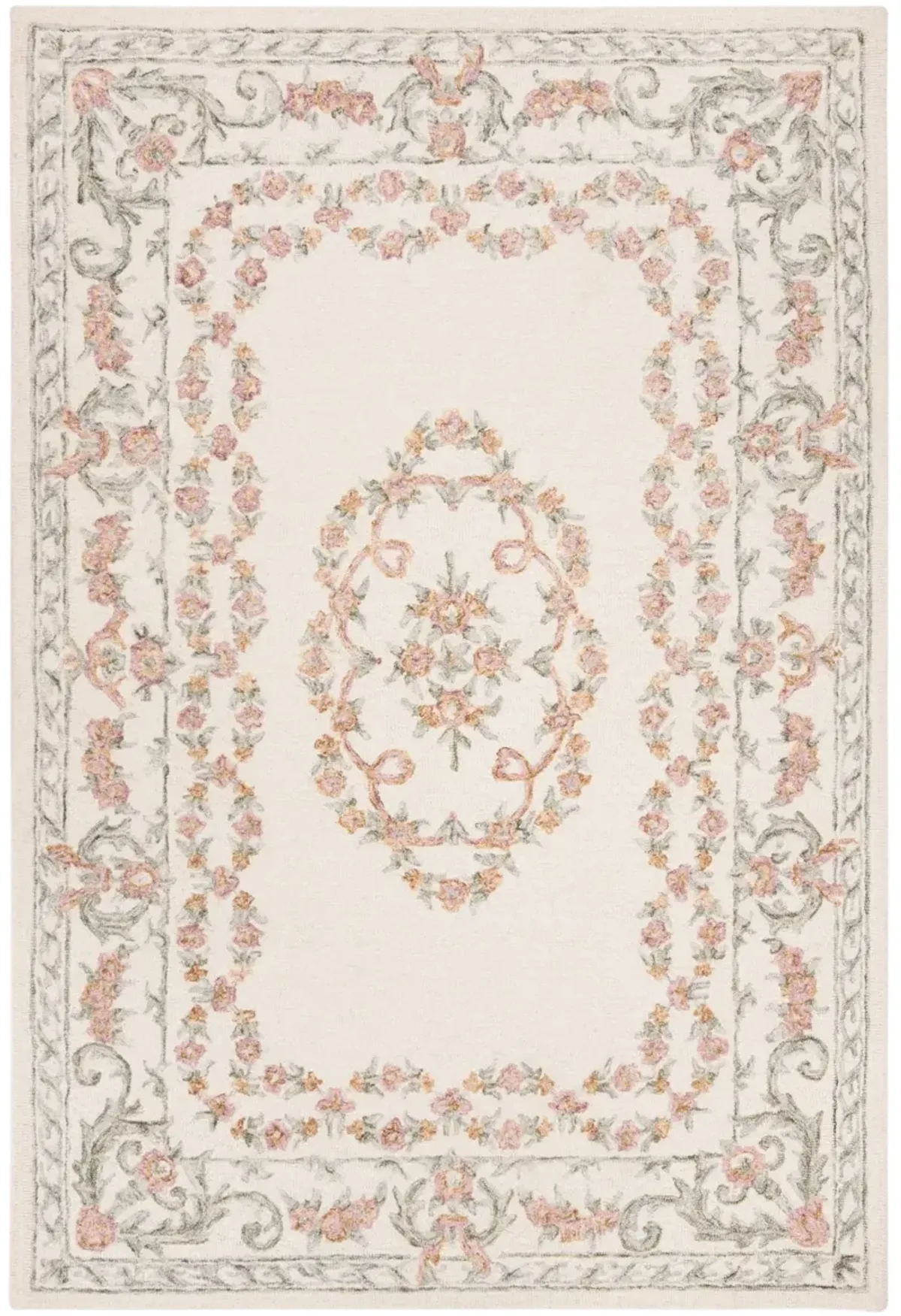AUBUSSON 102 IVORY  3' x 5' Small Rectangle Rug
