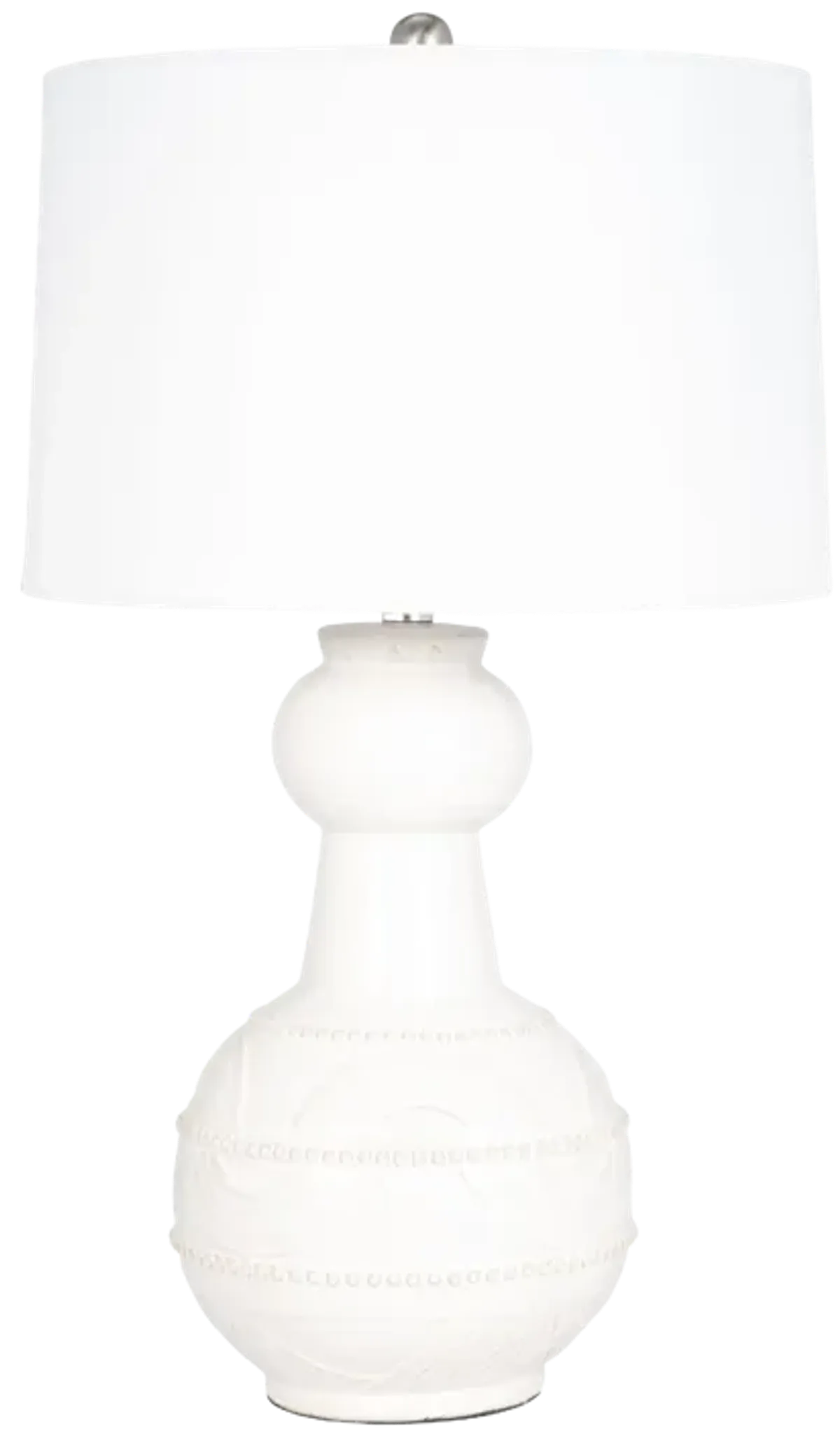 Ceramic 28" Bottle Table Lamp, White