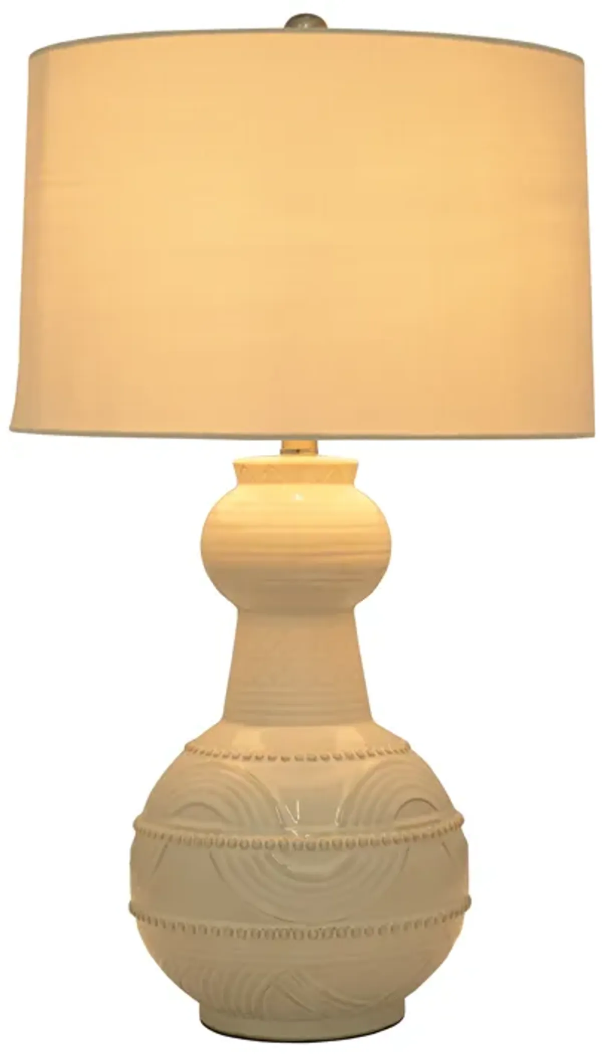 Ceramic 28" Bottle Table Lamp, White