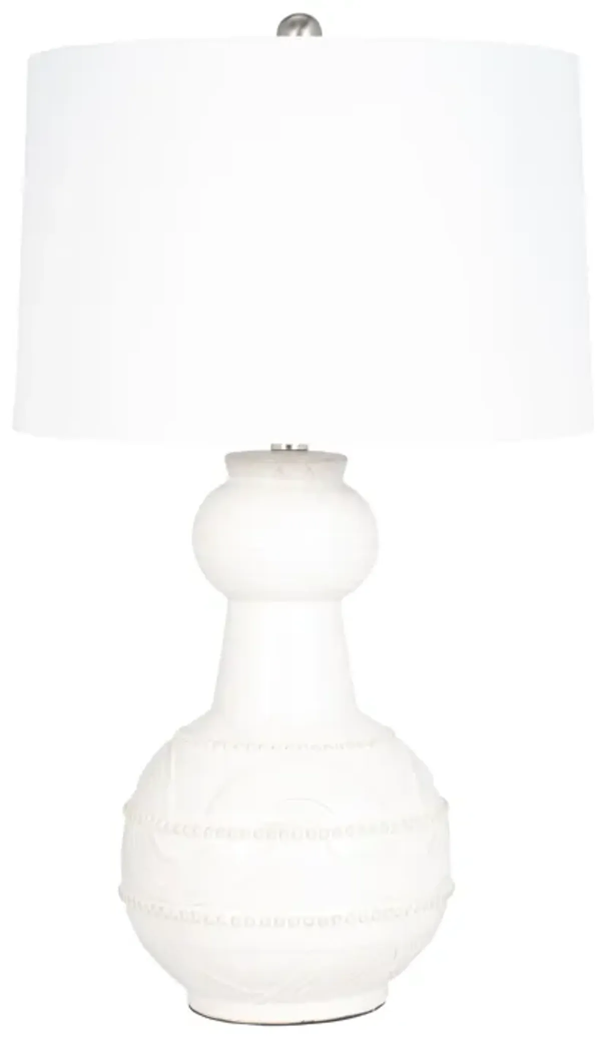 Ceramic 28" Bottle Table Lamp, White