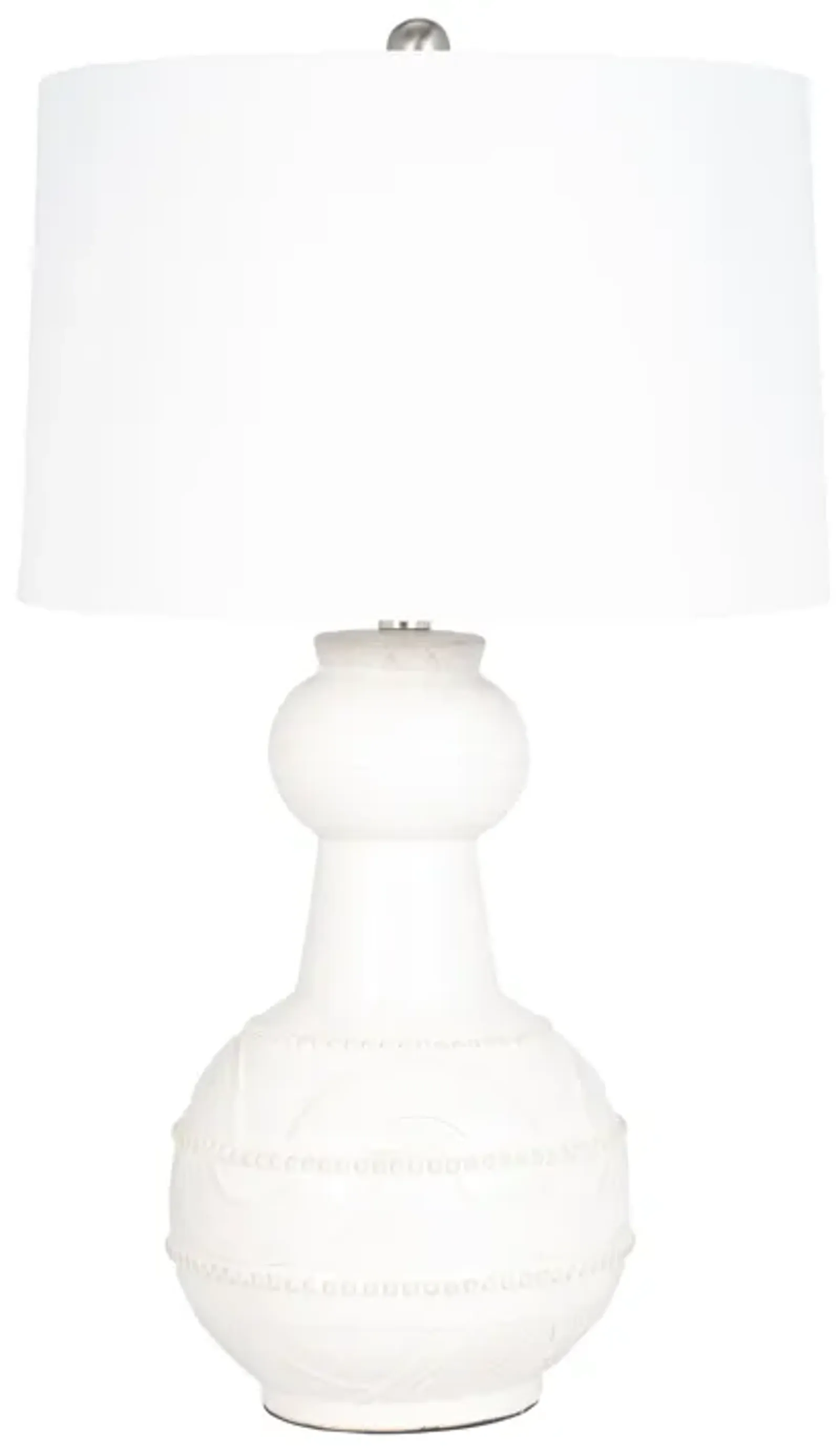 Ceramic 28" Bottle Table Lamp, White