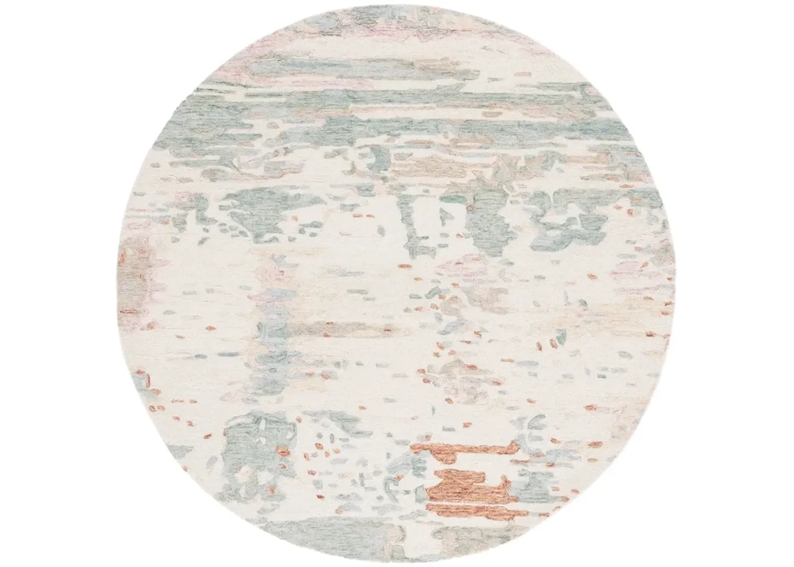 METRO 854 IVORY  6' x 6' Round Round Rug