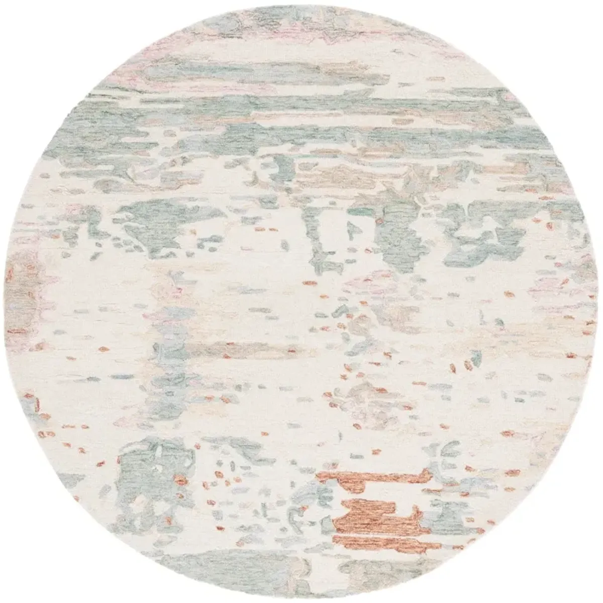 METRO 854 IVORY  6' x 6' Round Round Rug