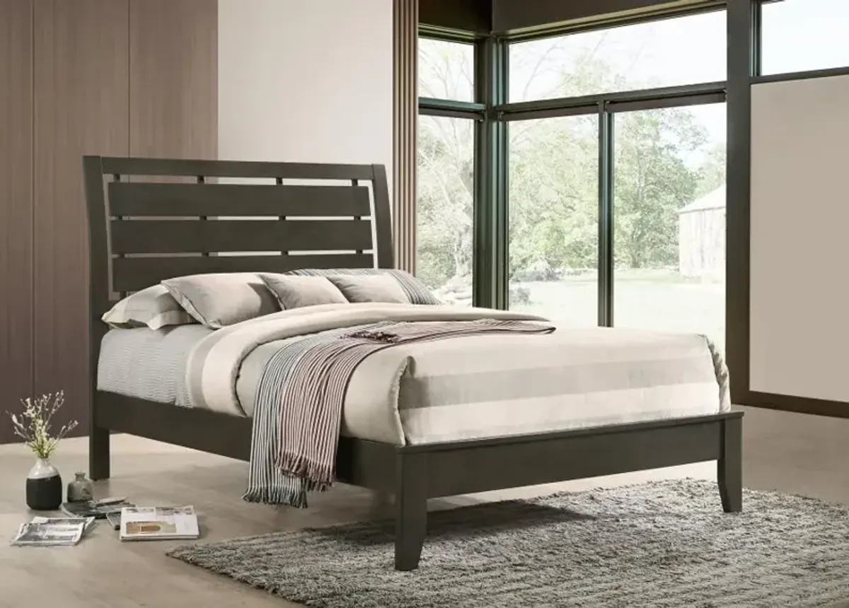 Serenity Full Panel Bed Mod Grey