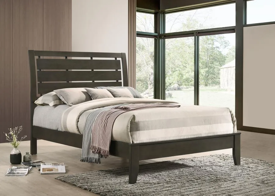 Serenity Full Panel Bed Mod Grey