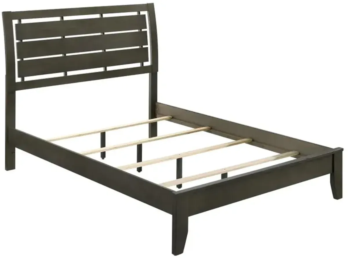 Serenity Full Panel Bed Mod Grey