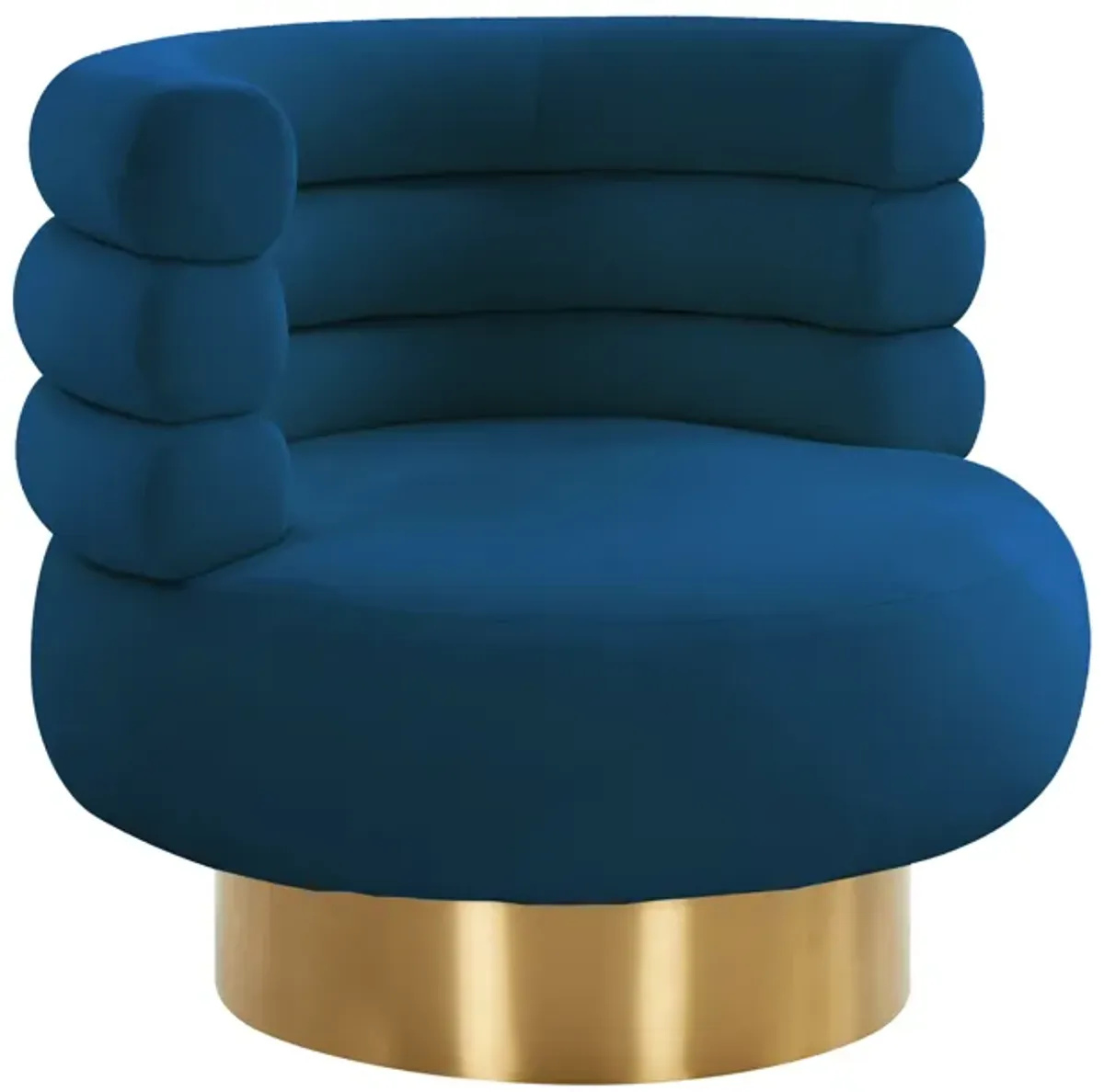 Naomi Navy Velvet Swivel Chair