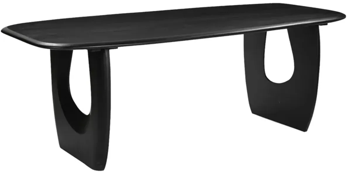 Wood, 51" Modern Mid-century Coffee Table, Blk, Kd