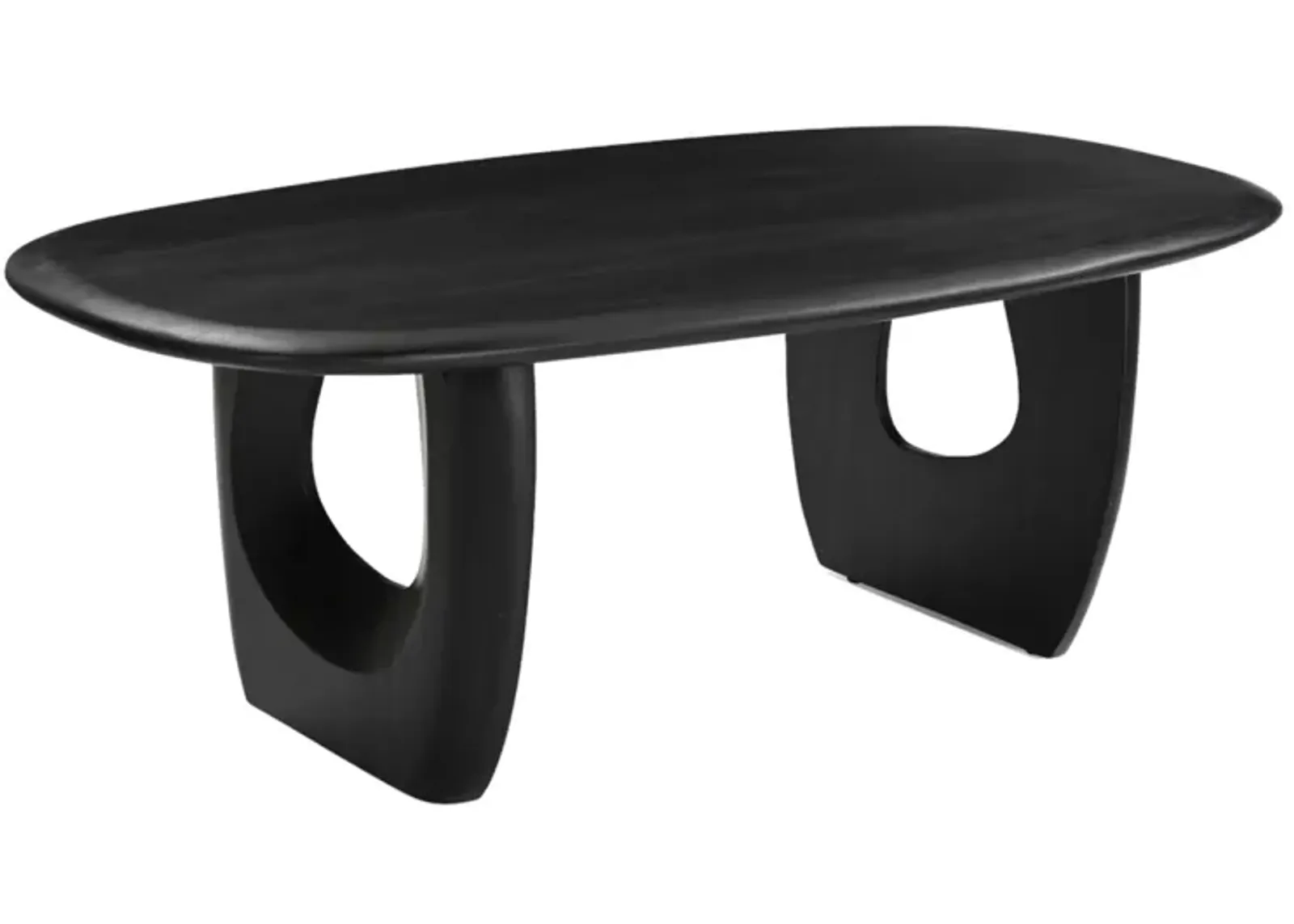 Wood, 51" Modern Mid-century Coffee Table, Blk, Kd