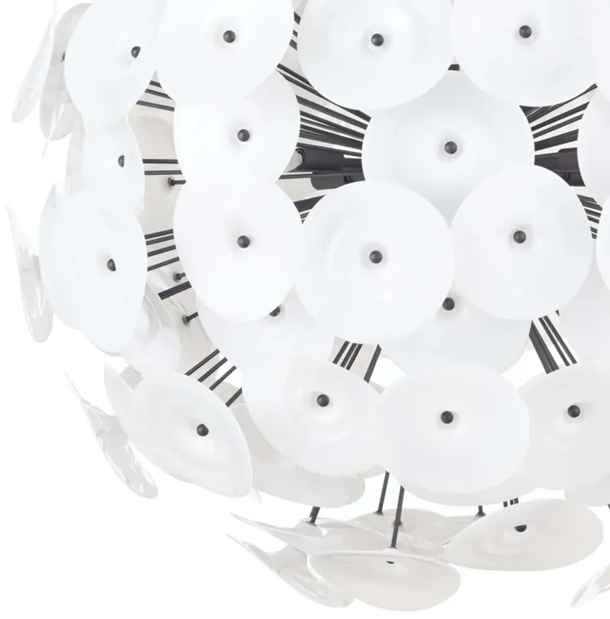 Poppy Glass Chandelier Large (White)