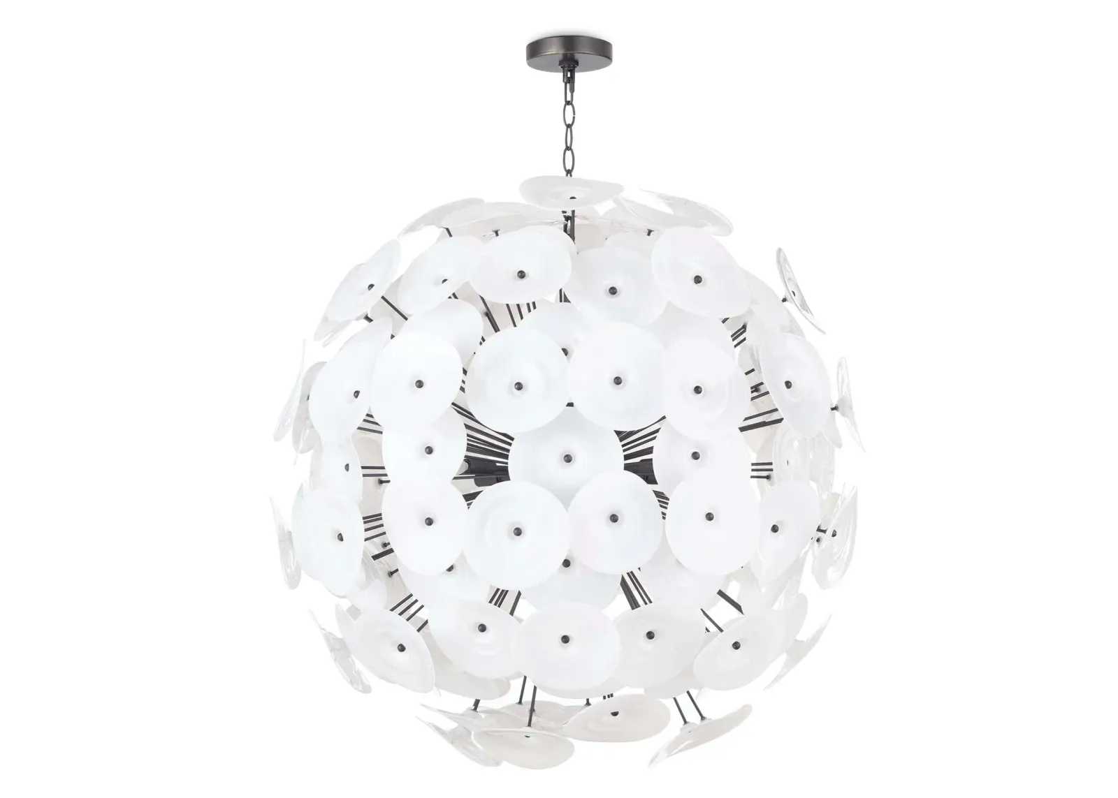 Poppy Glass Chandelier Large (White)