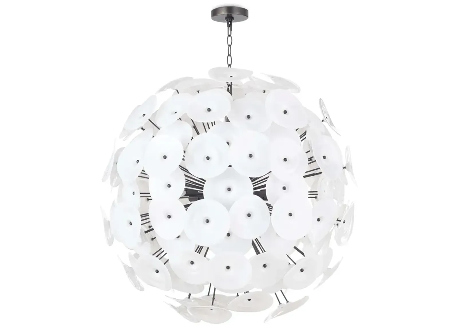 Poppy Glass Chandelier Large (White)