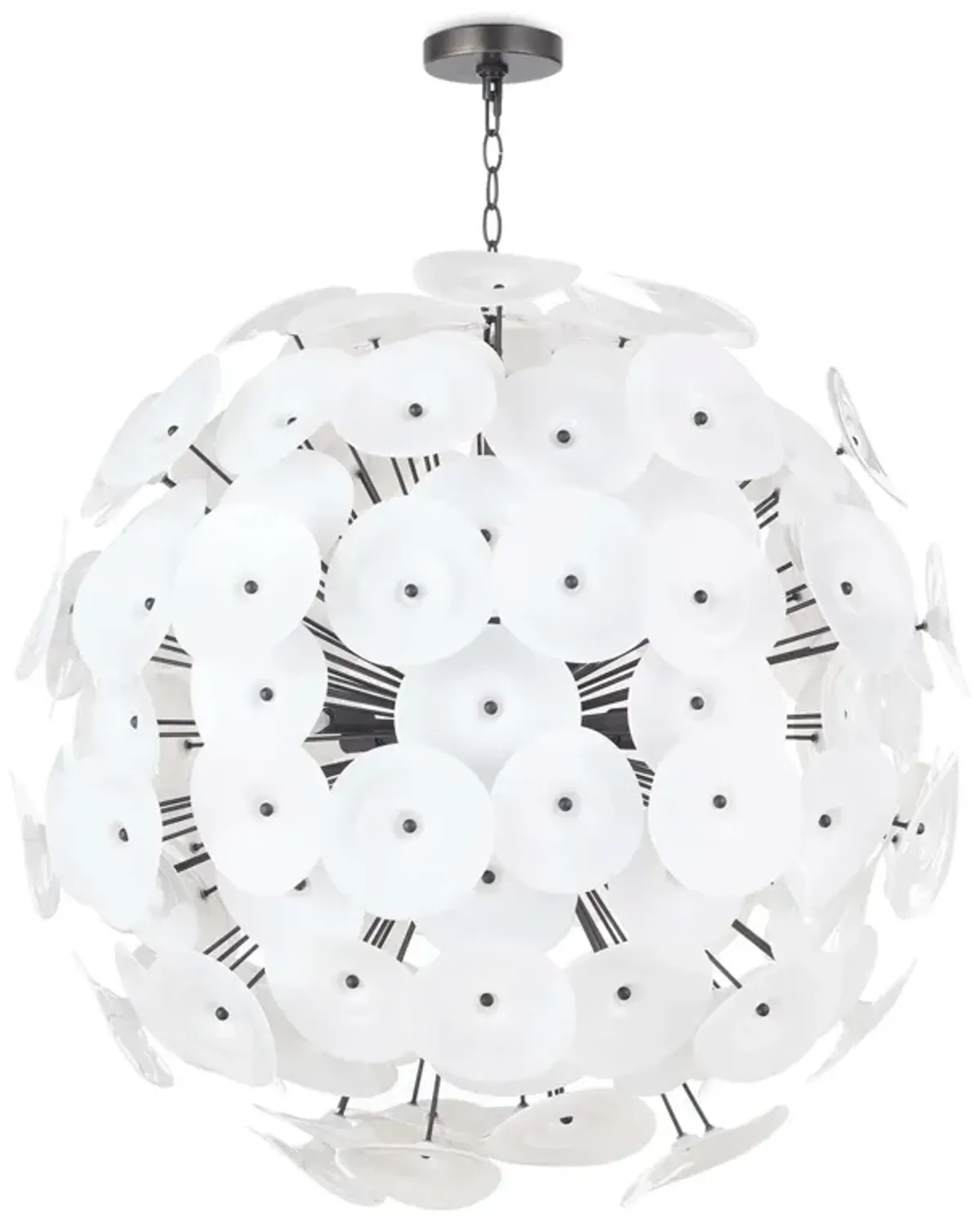 Poppy Glass Chandelier Large (White)