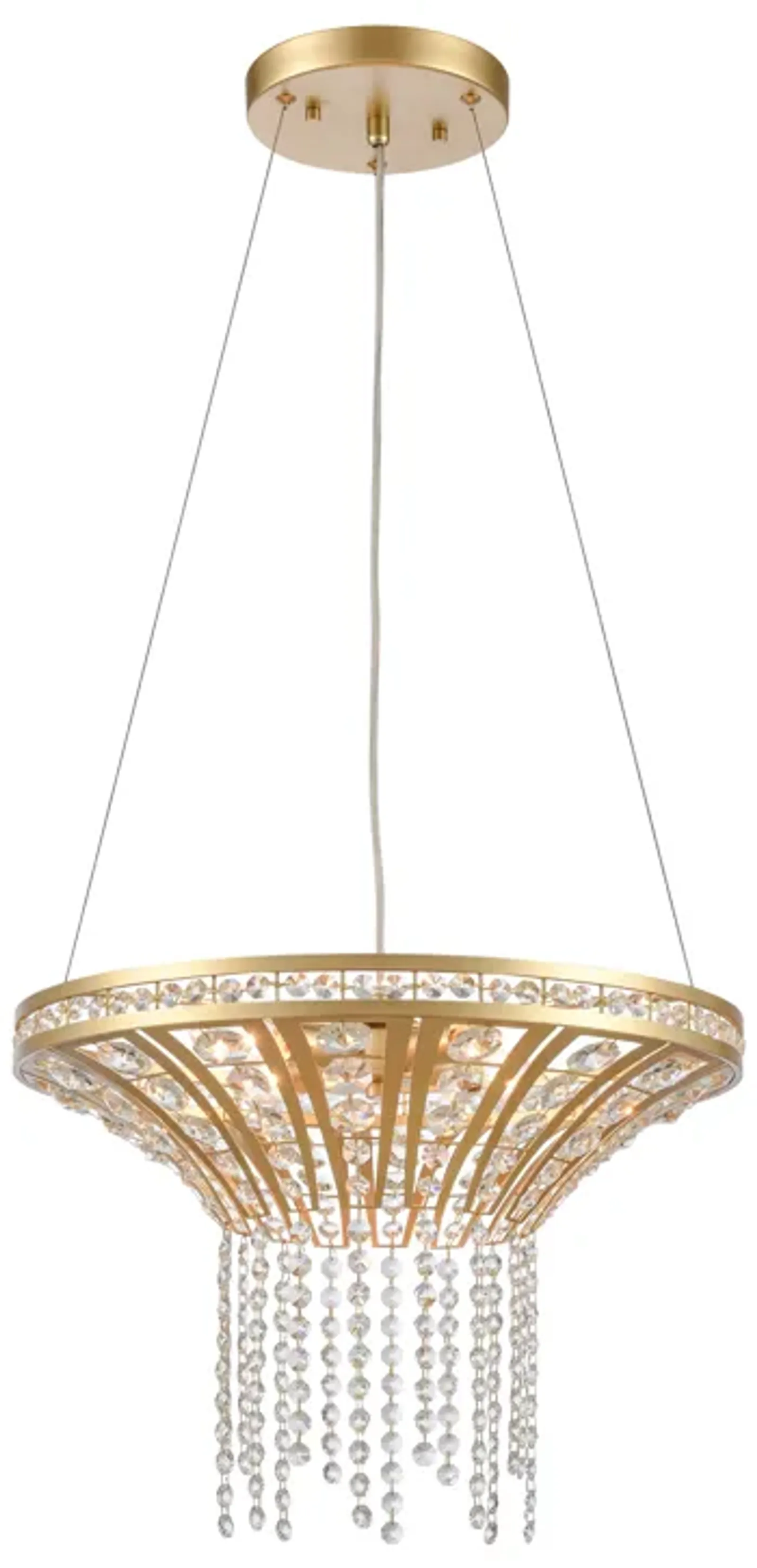 Fantania 18" Wide 4-Light Chandelier - Champagne Gold