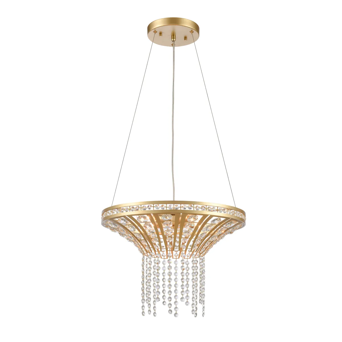 Fantania 18" Wide 4-Light Chandelier - Champagne Gold