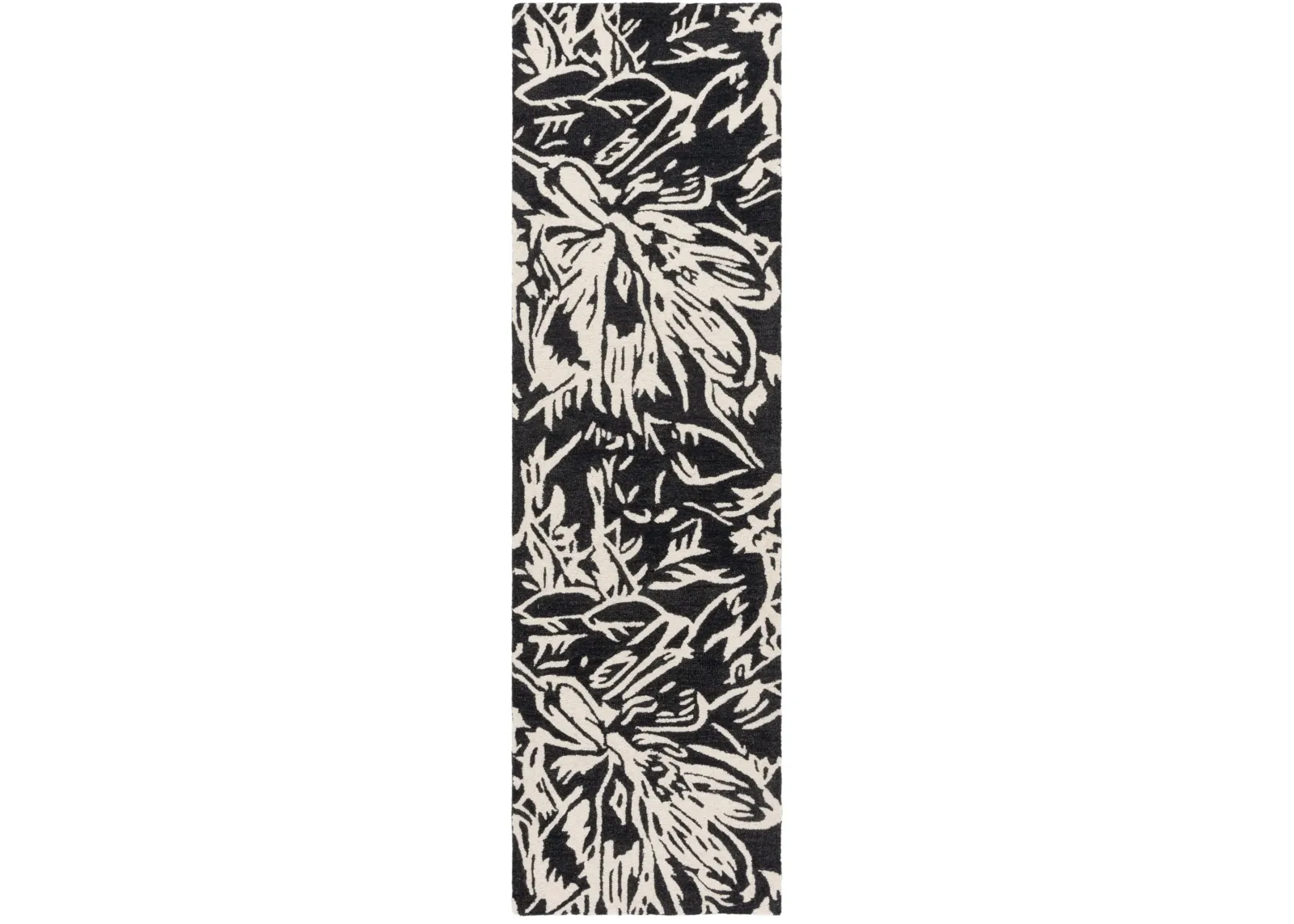 JARDIN 329 BLACK  2'-3' x 8' Runner Rug