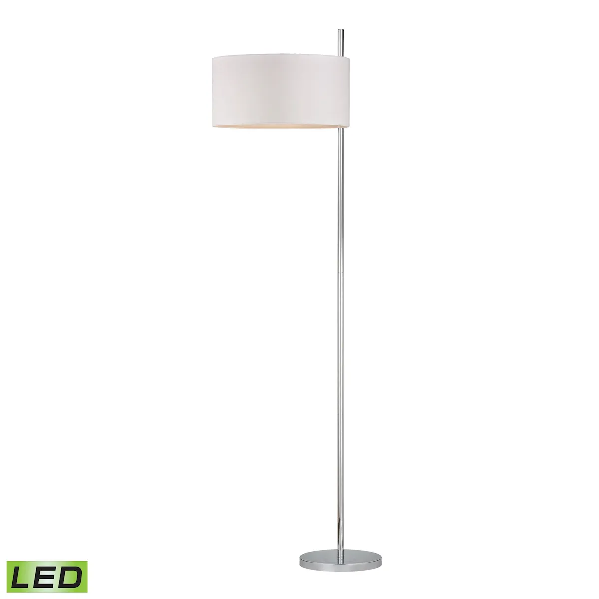 Attwood 64" High 1-Light Floor Lamp - Polished Nickel