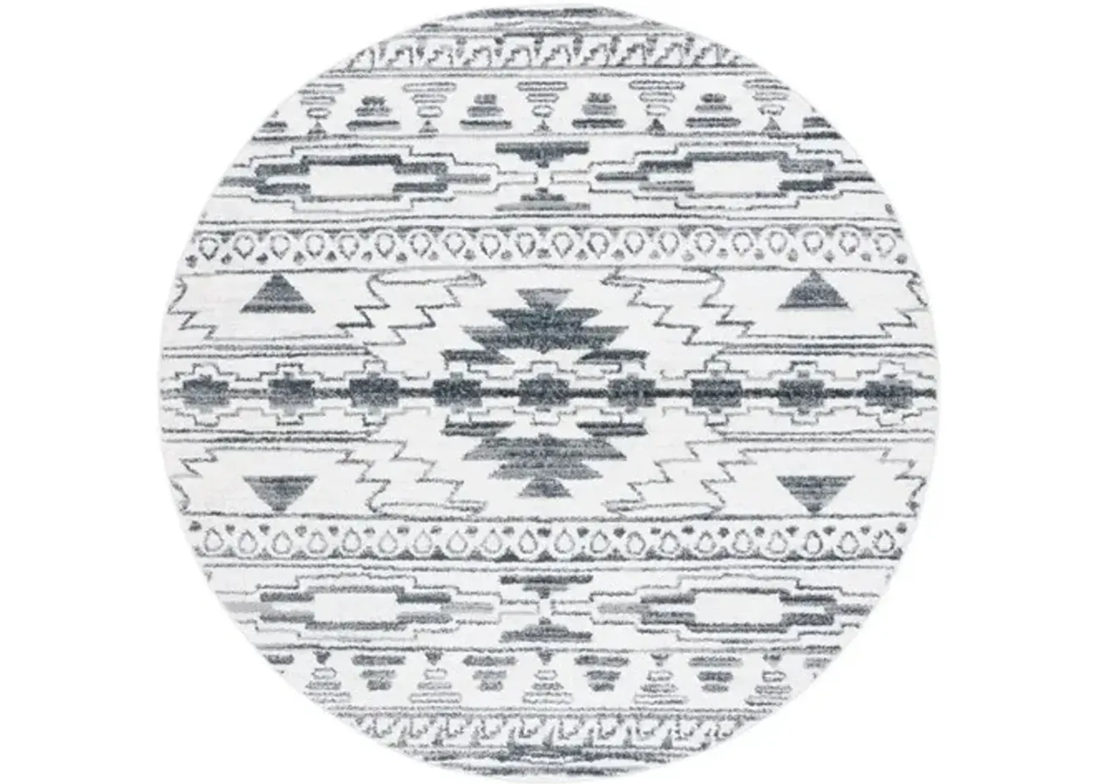 LAYLA 105 Grey 6'-7' X 6'-7' Round Round Rug