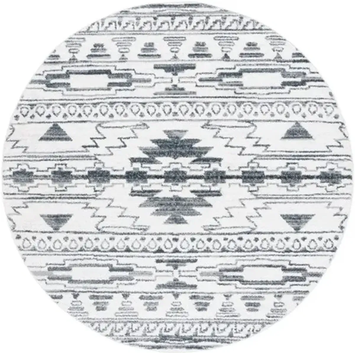 LAYLA 105 Grey 6'-7' X 6'-7' Round Round Rug