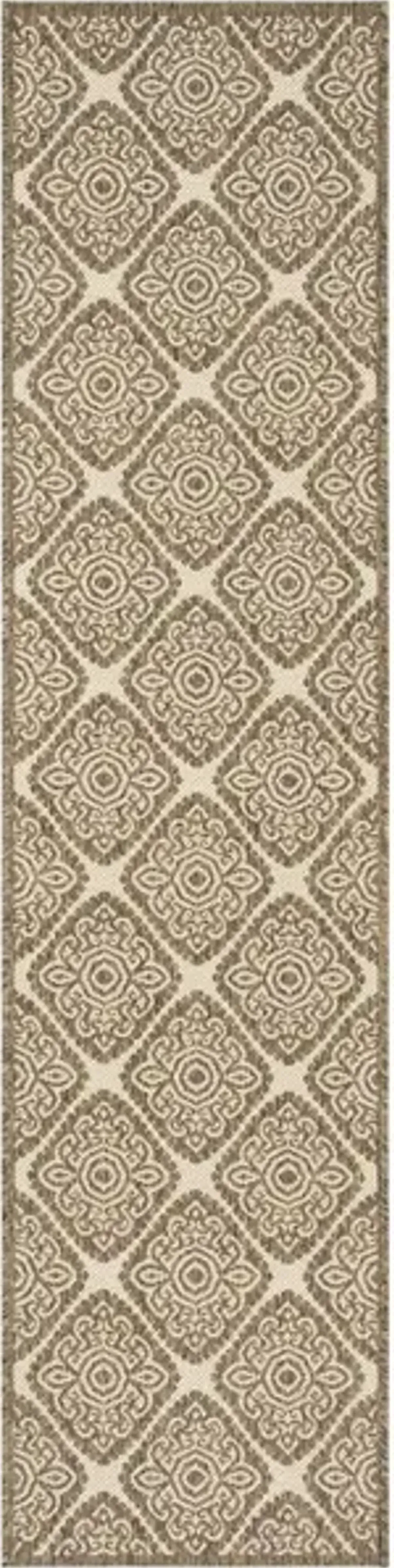 LINDEN 132 Collection LND132C-28 Cream / Beige 2'-2" X 8'