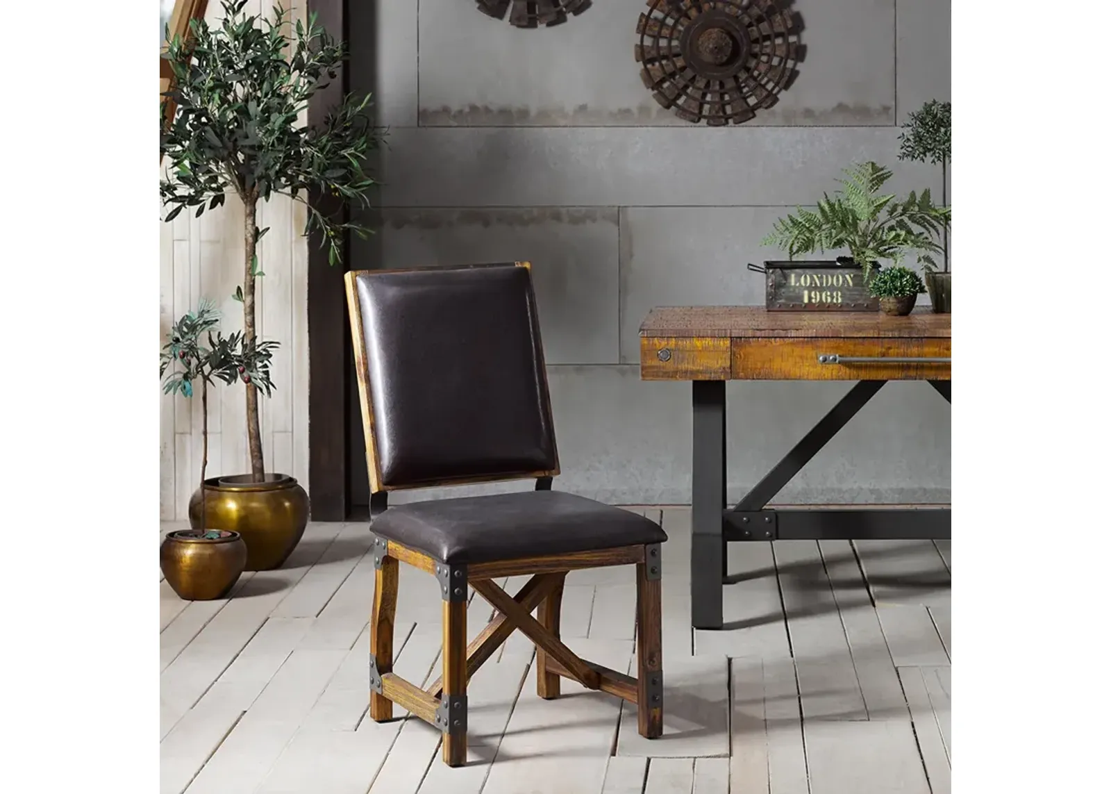 INK+IVY Lancaster Chocolate Dining Chair