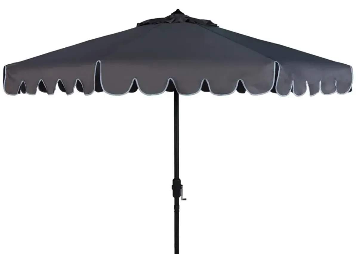 Venice Single Scallop 9ft Crank Outdoor Push Button Tilt Umbrella