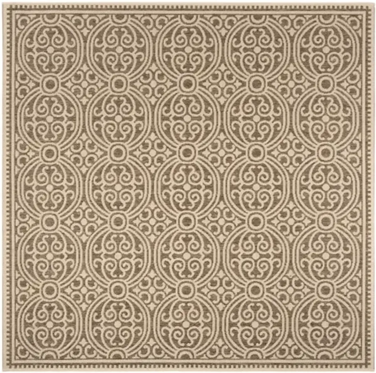 LINDEN 134 Collection LND134C-6SQ Cream / Beige 6'-7" X 6'-7" Square