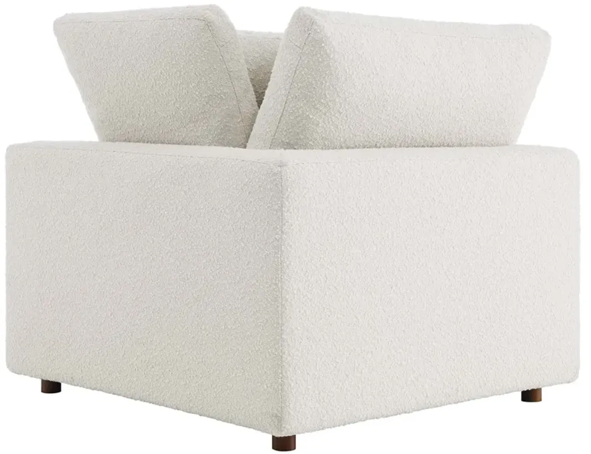 Commix Down Filled Overstuffed Boucle Fabric Corner Chair