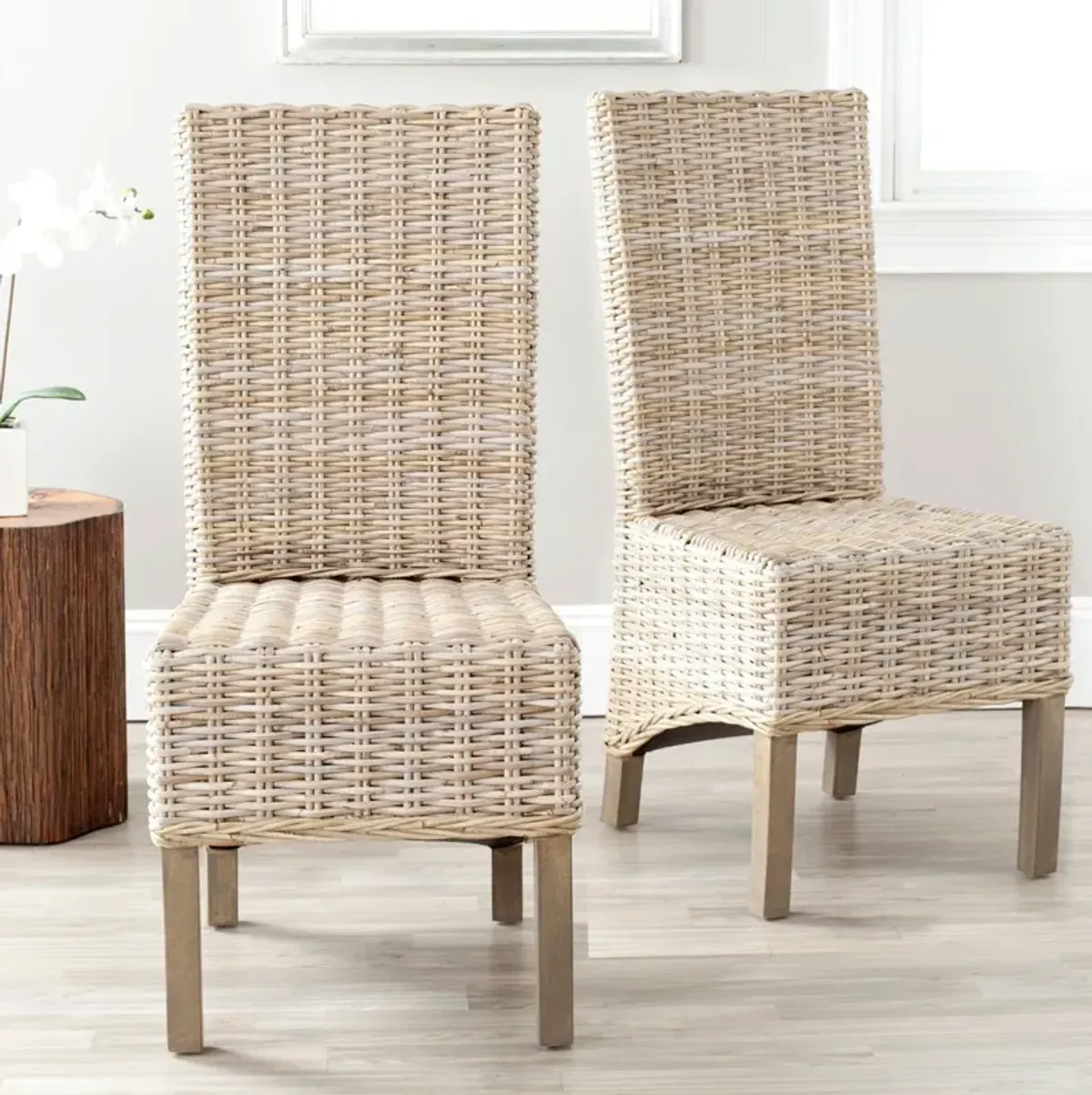 PEMBROOKE 19''H RATTAN SIDE CHAIR - Set of 2