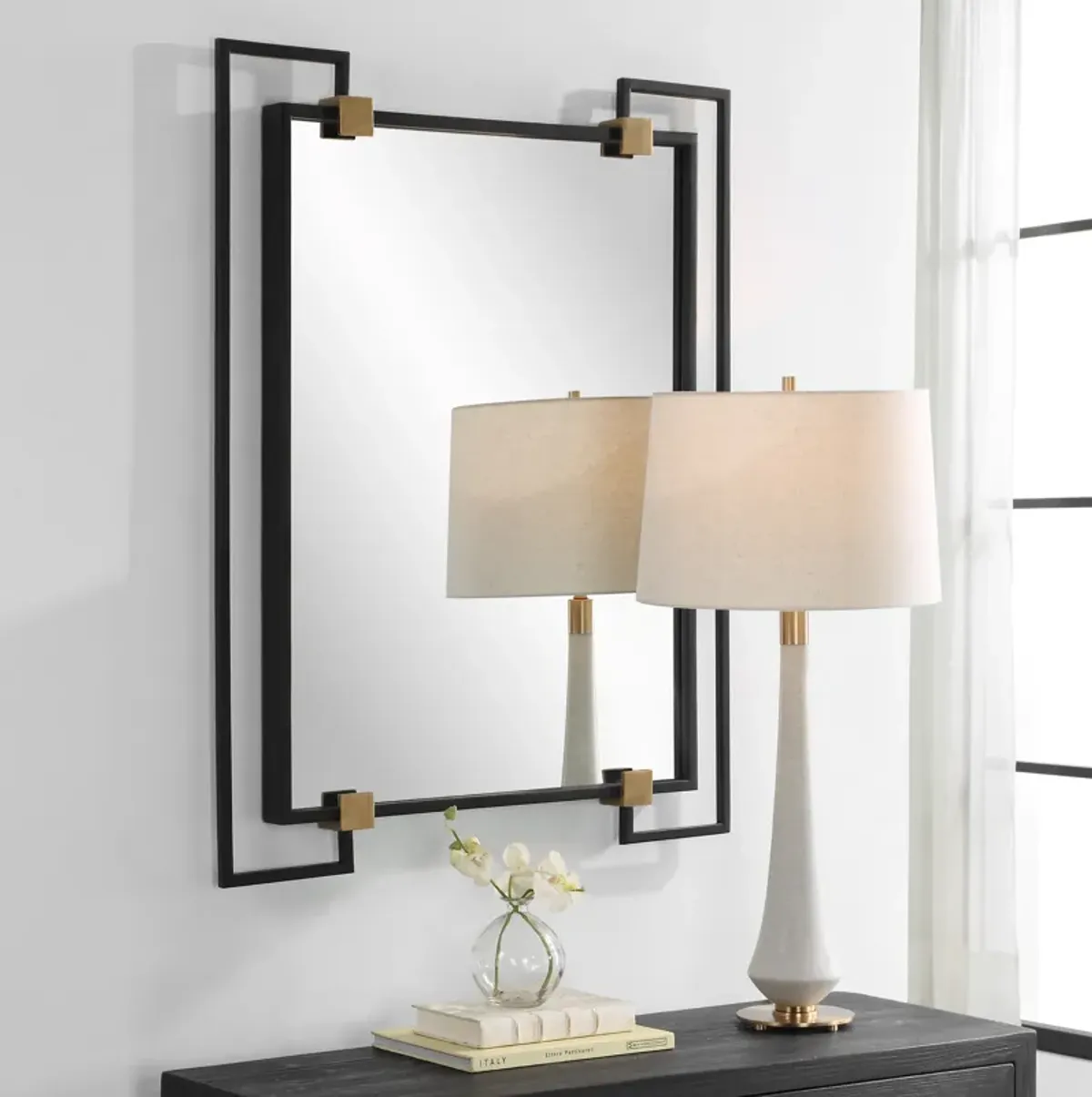 Ivey Rectangle Industrial Mirror