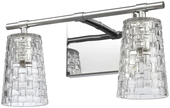 Lightweave 15" Wide 2-Light Vanity Light - Polished Nickel