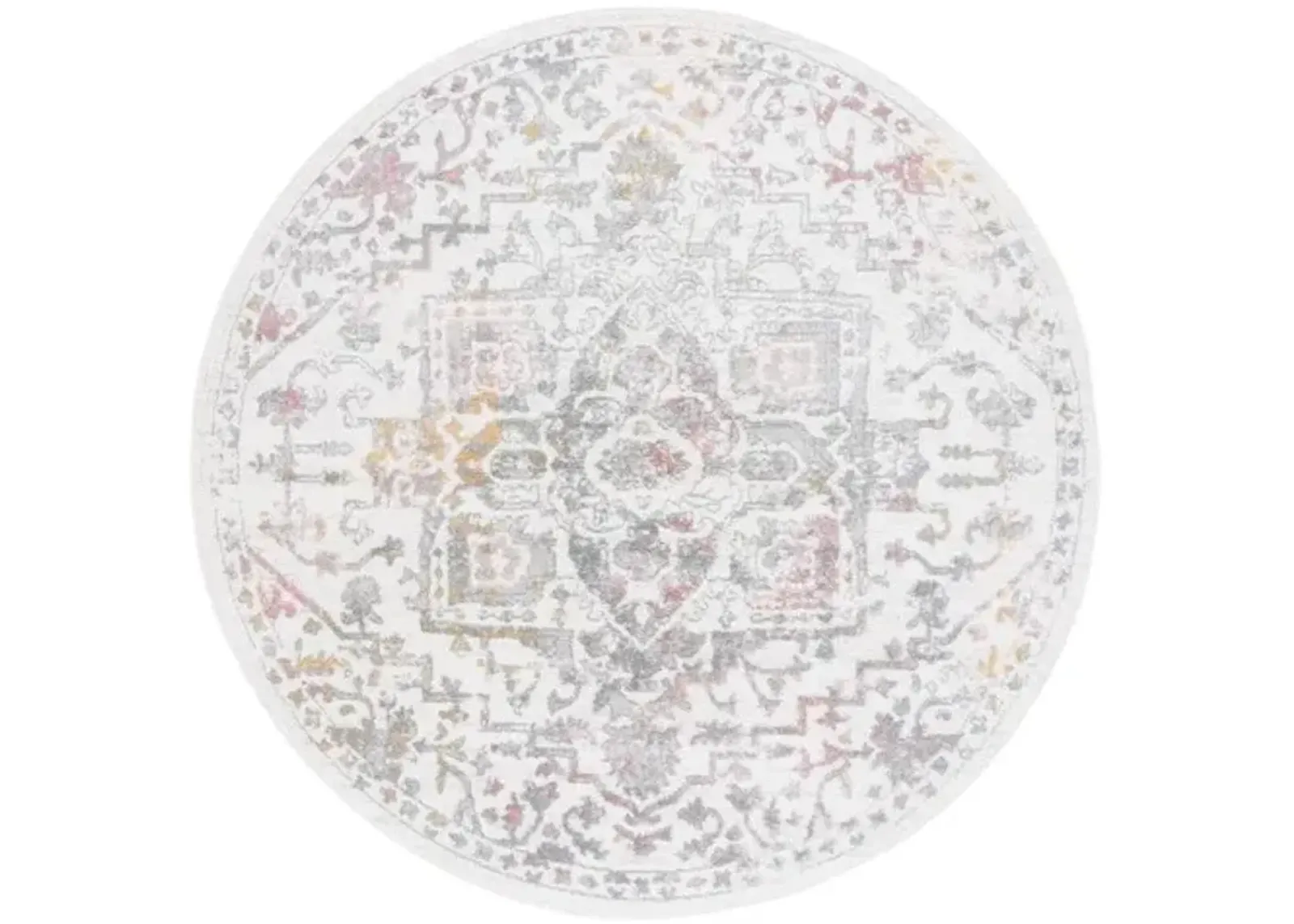 LAYLA 113  Pink 6'-7' X 6'-7' Round Round Rug