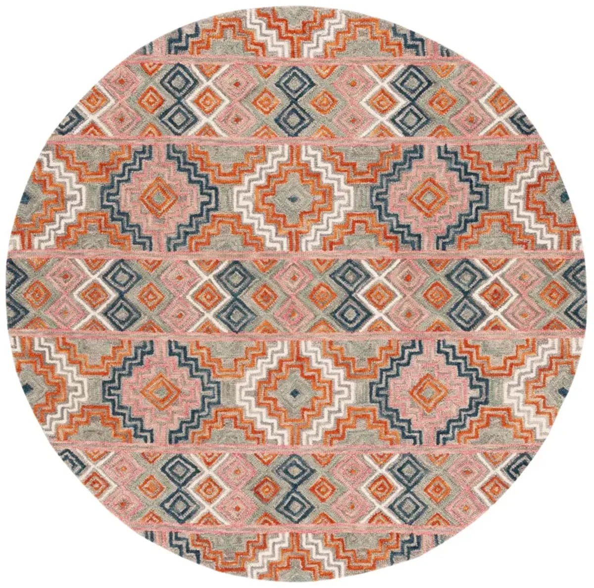 ASPEN 279 ORANGE  5' x 5' Round Round Rug